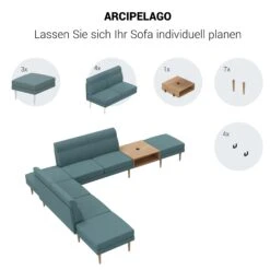 ARCIPELAGO Sofa | 1-Sitzer, Hohe Rückenlehne, Bezugsstoffe BERTA / SYNERGY -Möbel Pro Verkauf 1 Sitzer Sessel ARCIPELAGO mit Sichtschutz 6