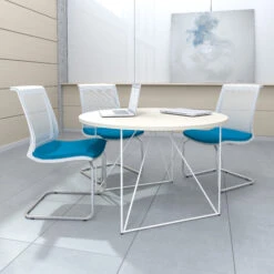 AIR Besprechungstisch | Rund, Ø 1200 Mm (4 Personen), Cubanitgrau -Möbel Pro Verkauf AIR Besprechungstisch Rund 1200 mm Cubanitgrau Gestellfarbe waehlbar Meetingtisch Esstisch Arbeitstisch Coworking Homeoffice 18