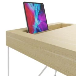 AIR Chefschreibtisch | 2200 X 800 Mm, Integrierte Schubladen, Esche Furnier -Möbel Pro Verkauf AIR Executive Chefschreibtisch mit integrierten Schubladen BxTxH 220 x 80 x 78 cm 12 cm Tischplatte mit Echtholzfurnier Filigranes Metallgestell Farbe waehlbar Luxurioese Sonde 7 1