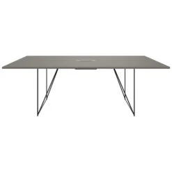 AIR Konferenztisch | Elektrifiziert, 2200 X 1300 Mm, Cubanitgrau -Möbel Pro Verkauf AIR Konferenztisch Elektrifiziert 2200 x 1300 mm Cubanitgrau Tisch Buerotisch Arbeitsplatz Architektentisch Homeofficetisch Coworking 4