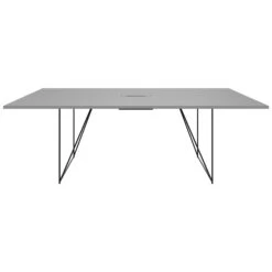 AIR Konferenztisch | Elektrifiziert, 2200 X 1300 Mm, Perlgrau -Möbel Pro Verkauf AIR Konferenztisch Elektrifiziert 2200 x 1300 mm Perlgrau Tisch Buerotisch Arbeitsplatz Architektentisch Homeofficetisch Coworking 4