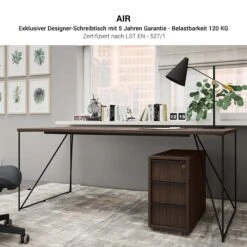 AIR Schreibtisch | 1600 - 1800 Mm, Bernsteineiche -Möbel Pro Verkauf AIR Schreibtisch 1600 x 800 mm Bernsteineiche Tisch Buerotisch Arbeitsplatz Architektentisch Homeofficetisch Coworking 23