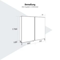 ART Garderobenschrank | 4 OH, 1600 X 1760 Mm, Wildeiche-Anthrazit -Möbel Pro Verkauf ART Garderobenschrank 4 OH Fluegeltuerenschrank 160 x 156 cm Wildeiche Anthrazit aktenschrank stylisch 1 1