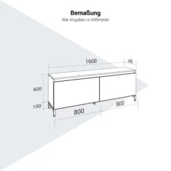 ART Lowboard | 1 OH, 1600 X 600 Mm, Wildeiche-Anthrazit -Möbel Pro Verkauf ART Lowoard Fluegeltuerenschrank 1OH 160 x 60 cm Wildeiche Anthrazit aktenschrank stylisch 2