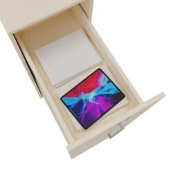 BOXI Apothekerschrank | 3 Schubfächer, 420 X 800 Mm, Ahorn -Möbel Pro Verkauf Abschliessbarer BOXI Apothekerschrank BxTxH 42 x 80 x 109 cm Hochcontainer Vollauszug auf leicht laufender Teleskopfuehrung und Softclose Ahorn 3