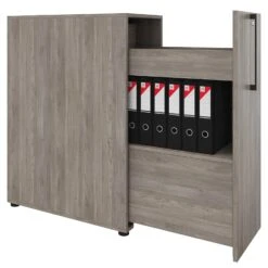 BOXI Apothekerschrank | 3 Schubfächer, 420 X 800 Mm, Nordeiche Grau