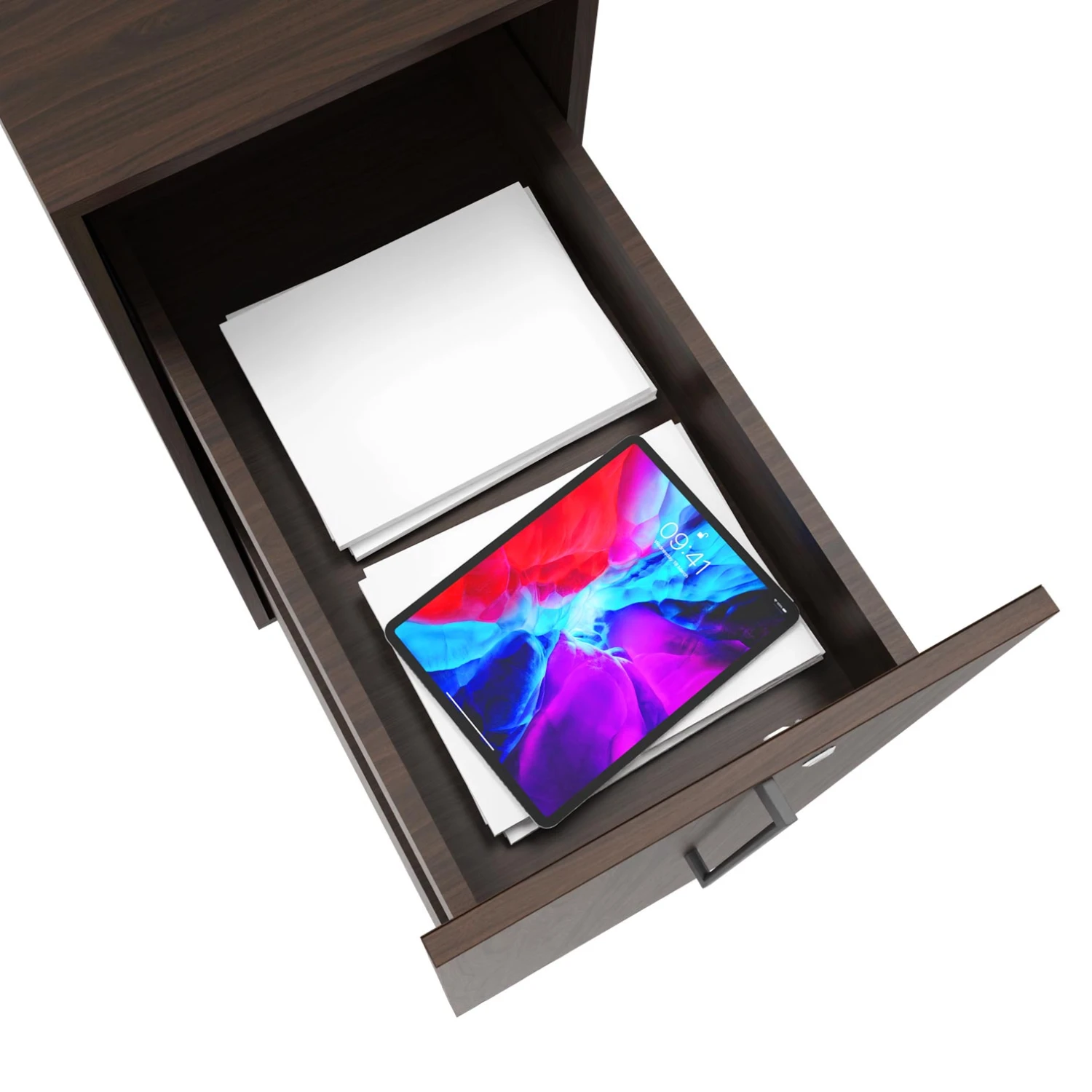 BOXI Apothekerschrank | 3 Schubfächer, 420 X 800 Mm, Nussbaum 6 BOXI Apothekerschrank | 3 Schubfächer, 420 X 800 Mm, Nussbaum – Bild 4