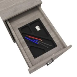 BOXI Apothekerschrank | 2 Schubfächer, 420 X 800 Mm, Nordeiche Grau -Möbel Pro Verkauf Abschliessbarer BOXI Apothekerschrank BxTxH 42 x 80 x 74 cm Hochcontainer Auszug rechts oder links Nordeiche grau 4