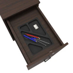 BOXI Apothekerschrank | 2 Schubfächer, 420 X 800 Mm, Nussbaum -Möbel Pro Verkauf Abschliessbarer BOXI Apothekerschrank BxTxH 42 x 80 x 74 cm Hochcontainer Auszug rechts oder links Nussbaum 4