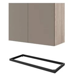 CHOICE Flügeltürenschrank | 2 OH, 800 X 760 Mm, Nordeiche Grau / Cubanitgrau -Möbel Pro Verkauf Aktenschrank CHOICE abschliessbar 2 OH 80 x 76 cm Schrank Bueroschrank Fluegeltuerenschrank Cubanitgrau Nordeiche grau 3