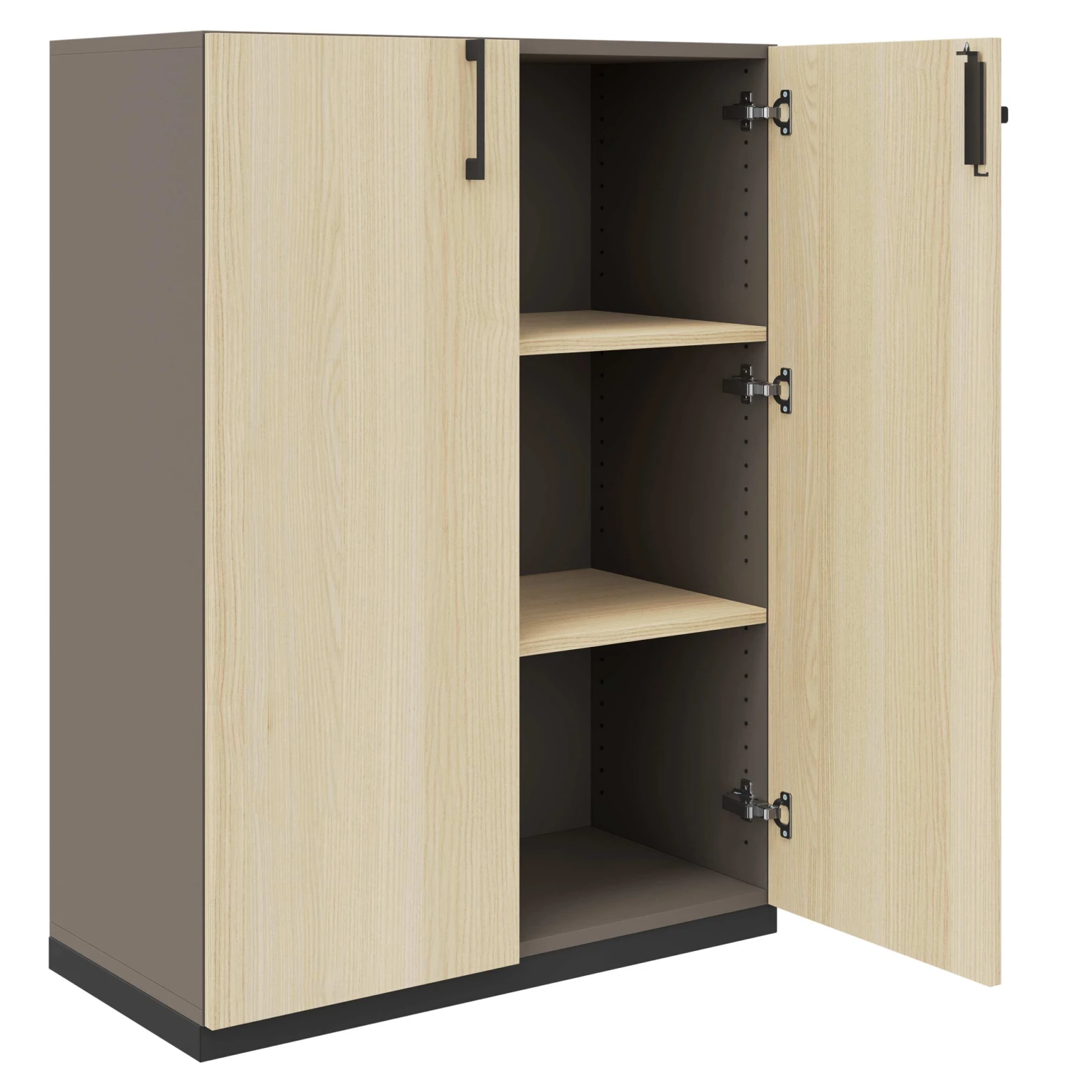 CHOICE Flügeltürenschrank | 3 OH, 800 X 1115 Mm, Cubanitgrau / Sandesche 4 CHOICE Flügeltürenschrank | 3 OH, 800 X 1115 Mm, Cubanitgrau / Sandesche – Bild 2
