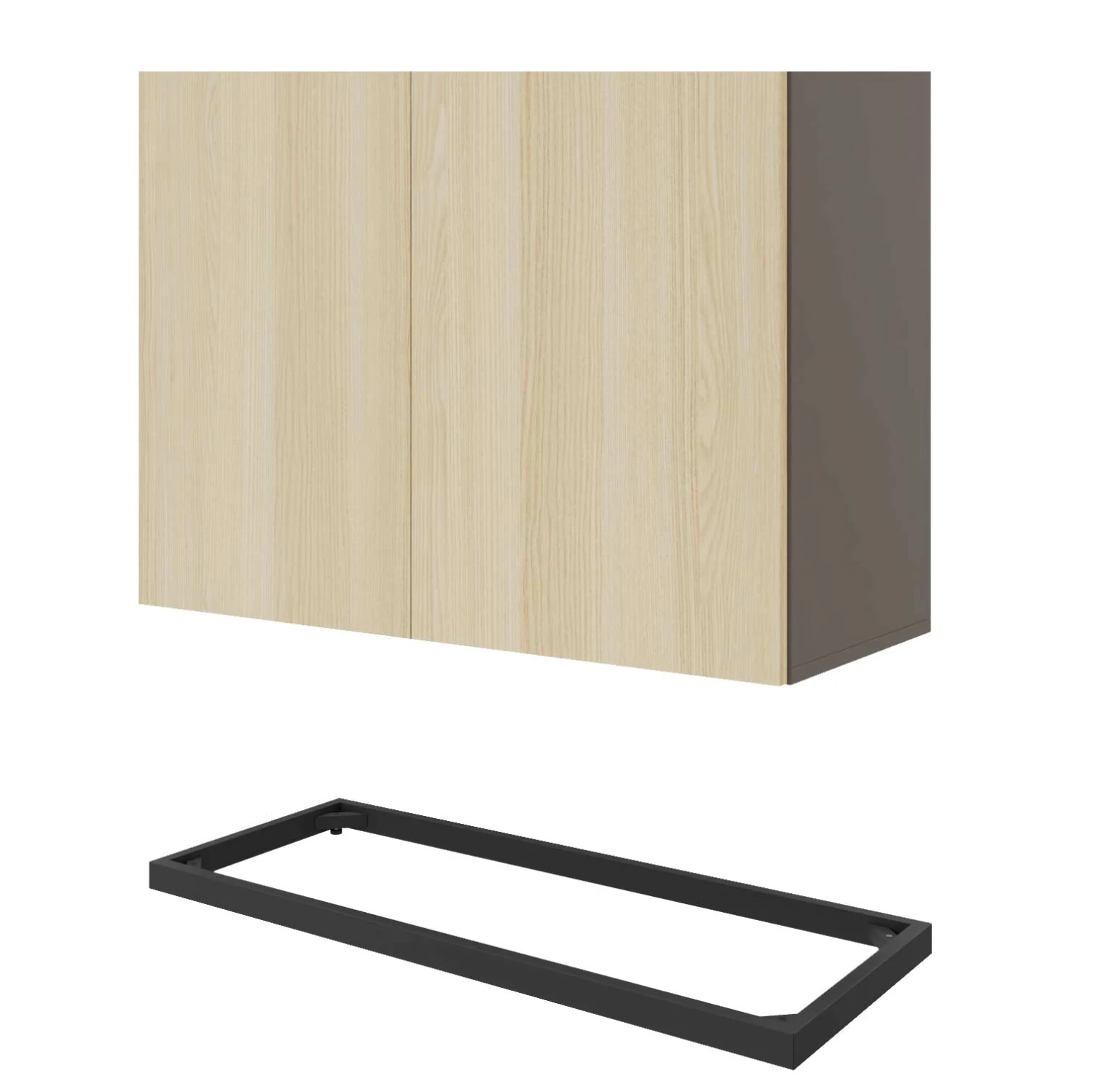 CHOICE Flügeltürenschrank | 3 OH, 800 X 1115 Mm, Cubanitgrau / Sandesche 6 CHOICE Flügeltürenschrank | 3 OH, 800 X 1115 Mm, Cubanitgrau / Sandesche – Bild 4