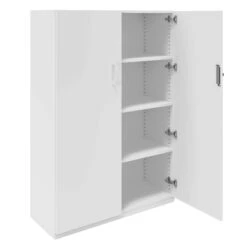 CHOICE Flügeltürenschrank | 4 OH, 1000 X 1465 Mm, Weiß -Möbel Pro Verkauf Aktenschrank CHOICE abschliessbar 4 OH 100 x 146 5 cm Schrank Bueroschrank Fluegeltuerenschrank Weiss 1