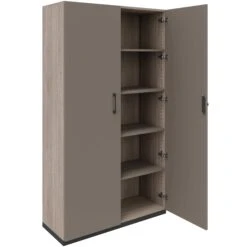 Möbel Pro Verkauf -Möbel Pro Verkauf Aktenschrank CHOICE abschliessbar 5 OH 100 x 182 cm Schrank Bueroschrank Fluegeltuerenschrank Cubanitgrau Nordeiche grau 1