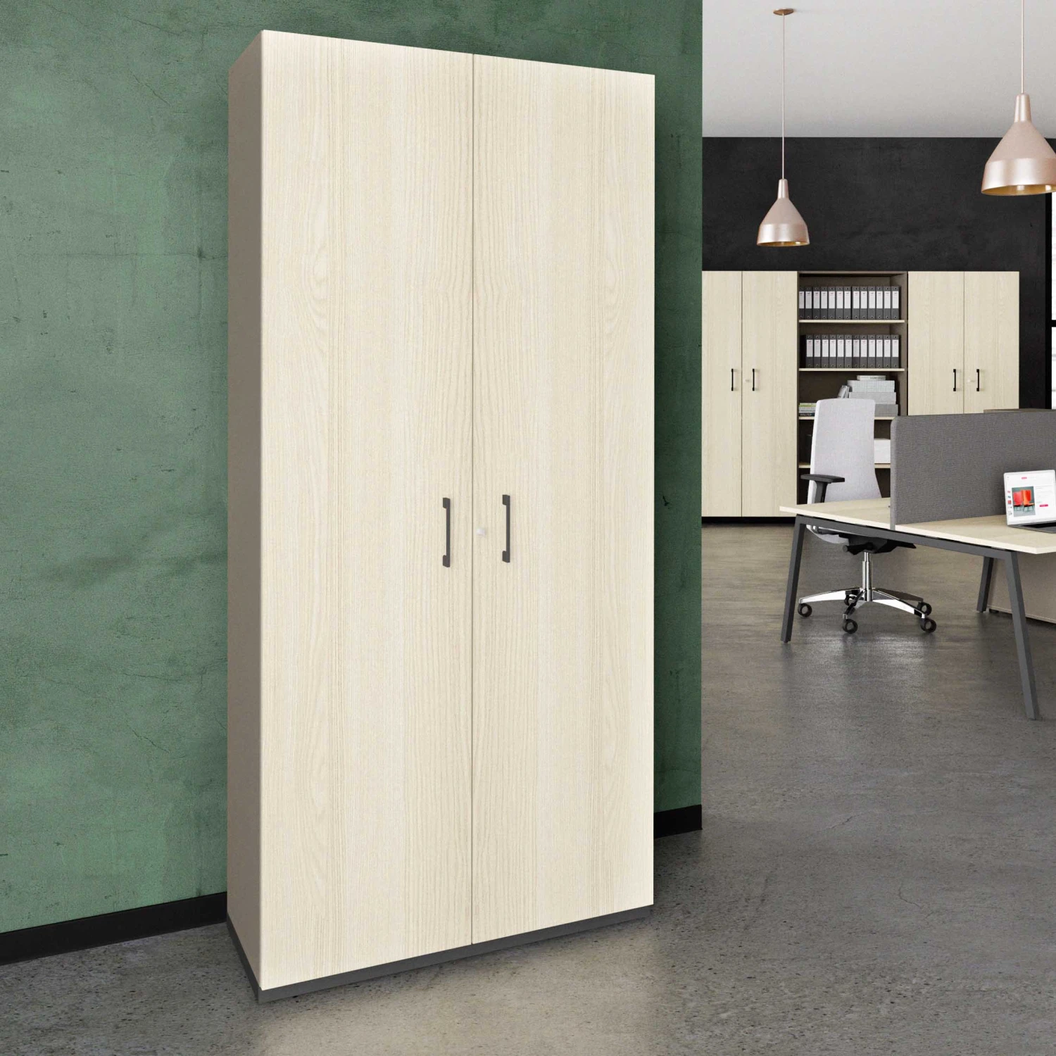 CHOICE Flügeltürenschrank | 6 OH, 1000 X 2170 Mm, Cubanitgrau / Sandesche 3 CHOICE Flügeltürenschrank | 6 OH, 1000 X 2170 Mm, Cubanitgrau / Sandesche