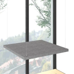 MODUS Akustik-Deckensegel | Horizontal, Komplettsystem, 800 X 800 Mm, Wollbezug VELITO -Möbel Pro Verkauf Akustik Deckenpaneel MODUS horizontal Komplettsyst 5