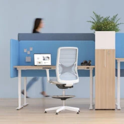 DESK Akustik-Tischtrennwand | 760 Mm Hoch, Polyesterbezug BERTA