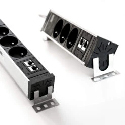 BACHMANN Steckdosenleiste | 2 LAN-Ports, 3 Steckdosen, Schwarz -Möbel Pro Verkauf BACHMANN Steckdosenleiste in Schwarz mit 2 LAN Por 3