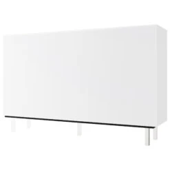 BRALCO JET EVO Highboard | 3 OH, 2036 X 460 Mm, Weiß -Möbel Pro Verkauf BRALCO JET EVO Highboard BxTxH 203 6 x 46 0 x 125 5 cm 4 abschliessbare Fluegeltuerenpaare darin jeweils ein Fachboeden 4 Schloesser Glaenzendes Acryl in Weiss oder Schwarz 4
