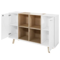 BRALCO RAIL Highboard | 2,5 OH, 1600 X 400 Mm, Eiche Natur -Möbel Pro Verkauf BRALCO RAIL Highboard BxTxH 160 3 x 40 x 102 5 cm 2 abschliessbare Fluegeltueren 2 Fachboeden 4 offene Faecher Eiche Massivholz Gestell 2 Schloesser Farbkombination waehl 3 2