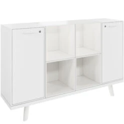 BRALCO RAIL Highboard | 2,5 OH, 1600 X 400 Mm, Eiche Weiß