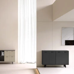 BRALCO RAIL Highboard | 2,5 OH, 1600 X 400 Mm, Eiche Weiß -Möbel Pro Verkauf BRALCO RAIL Highboard BxTxH 160 3 x 40 x 102 5 cm 2 abschliessbare Fluegeltuerenpaare darin jeweils zwei Fachboeden Eiche Massivholz Gestell 2 Schloesser Farbkombination wa 17 1