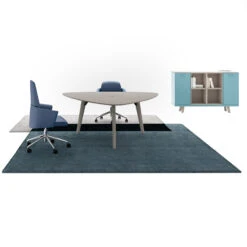 BRALCO RAIL Besprechungstisch | Dreieckig, 1794 X 1716 Mm (6 Personen), Echtholz, Eiche Hellgrau -Möbel Pro Verkauf BRALCO RAIL Italienischer Designer Besprechungstisch Dreieckig BxTxH 179 4 x 171 6 x 75 cm 6 Personen Echtholzfurnier Tischplatte Eiche Massivholz Gestell Optional mit int 18 4