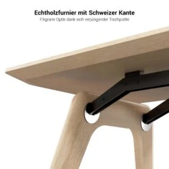 BRALCO RAIL Besprechungstisch | 1800 - 2400 Mm (6 - 8 Personen) | Echtholz, Eiche Carbon -Möbel Pro Verkauf BRALCO RAIL Italienischer Designer Besprechungstisch Echtholzfurnier Tischplatte Eiche Massivholz Gestell Eiche Carbon Groesse waehlbar Konferenztisch Echtholztisch Schreibti 5