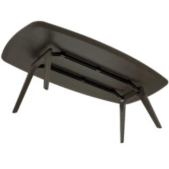 BRALCO RAIL Besprechungstisch | Bootsform 2400 - 2800 Mm (8 - 10 Personen) | Echtholz, Eiche Dunkelgrau -Möbel Pro Verkauf BRALCO RAIL Italienischer Designer Besprechungstisch Echtholzfurnier Tischplatte Eiche Massivholz Gestell Tischplattenart Groesse Farbe und Elektrifizierung waehlbar Konferenzt 2 4