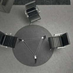 BRALCO RAIL Besprechungstisch | Rund, 1200 - 1600 Mm (4 - 6 Personen), Glas-Tischplatte, Eiche-Massivholz-Gestell -Möbel Pro Verkauf BRALCO RAIL Italienischer Designer Besprechungstisch Groesse und Gestellfarbe waehlbar Glas Tischplatte Eiche Massivholz Gestell Konferenztisch Rundtisch Glastisch Schreibti 26