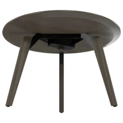 BRALCO RAIL Besprechungstisch | Rund, 1200 - 1600 Mm (4 - 6 Personen), Echtholz, Eiche Dunkelgrau -Möbel Pro Verkauf BRALCO RAIL Italienischer Designer Besprechungstisch Groesse waehlbar Echtholzfurnier Tischplatte Eiche Massivholz Gestell Eiche Dunkelgrau Elektrifizierung moeglich Konferenz 8