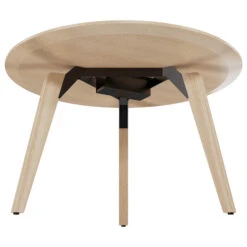 BRALCO RAIL Besprechungstisch | Rund, 1200 - 1600 Mm (4 - 6 Personen), Echtholz, Eiche Natur -Möbel Pro Verkauf BRALCO RAIL Italienischer Designer Besprechungstisch Groesse waehlbar Echtholzfurnier Tischplatte Eiche Massivholz Gestell Eiche Natur Elektrifizierung moeglich Konferenztisch 8