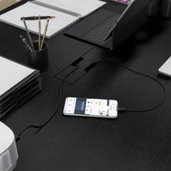 BRALCO RAIL Konferenztisch | 3600 X 1200 Mm, Eiche Schwarz -Möbel Pro Verkauf BRALCO RAIL Italienischer Designer Konferenztisch BxTxH 360 x 120 x 75 cm 12 16 Personen Optional mit zwei integrierten Kabelklappen und wannen Echtholzfurnier Tischplatte E 8 2