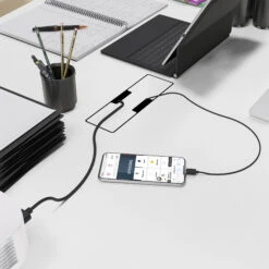 BRALCO RAIL Konferenztisch | 3600 X 1200 Mm, Eiche Weiß -Möbel Pro Verkauf BRALCO RAIL Italienischer Designer Konferenztisch BxTxH 360 x 120 x 75 cm 12 16 Personen Optional mit zwei integrierten Kabelklappen und wannen Echtholzfurnier Tischplatte 19