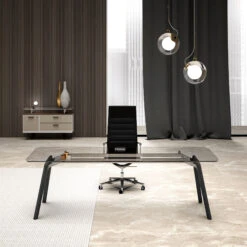 BRALCO RAIL Schreibtisch | 1800 - 2400 Mm | Echtholz, Eiche Carbon -Möbel Pro Verkauf BRALCO RAIL Italienischer Designer Schreibtisch Echtholzfurnier Tischplatte Eiche Massivholz Gestell Groesse und Farbe waehlbar Konferenztisch Echtholztisch Schreibtisch Besp 11 2