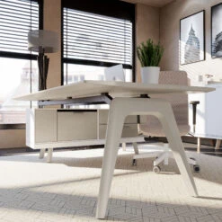 BRALCO RAIL Schreibtisch | 1800 - 2400 Mm, Integriertes Lowboard, Echtholz, Eiche Carbon -Möbel Pro Verkauf BRALCO RAIL Italienischer Designer Schreibtisch mit integriertem Lowboard Abschliessbare Schubladen Echtholzfurnier Tischplatte Eiche Massivholz Gestell Elektrifizierung Groes 23 2