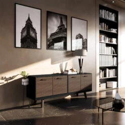 BRALCO RAIL Lowboard | 1,5 OH, 1603 X 400 Mm, Eiche Tabak