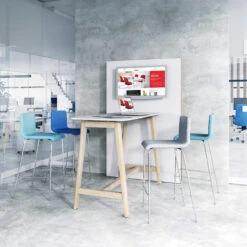 MOON Barhocker | Stapelbar, 4-Fuß-Gestell, Gepolsterte Sitzfläche, Wollbezüge VELITO / SYNERGY -Möbel Pro Verkauf Barhocker Edelstahl Tresen Barmoebel Stuhl Hocker Theken Farbwahl Barstuhl MOON 1 1