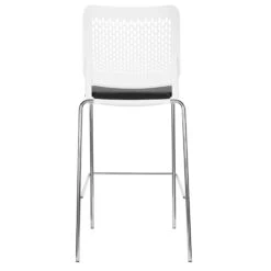 WAIT Barhocker | Stapelbar, 4-Fuß-Gestell, Bezugsstoffe BERTA / LUCIA / VELITO / SYNERGY -Möbel Pro Verkauf Barhocker Edelstahl Tresen Barmoebel Stuhl Hocker Theken Farbwahl Barstuhl WAIT 5