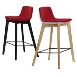 TWIST&SIT Barhocker | Massivholz-Gestell, 635 Mm Sitzhöhe, Wollbezug VELITO -Möbel Pro Verkauf Barhocker TWISTundSIT 84 cm Fussgestell Echtholz Tresenhocker Hocker Hochstuhl 34