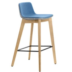 TWIST&SIT Barhocker | Massivholz-Gestell, 635 Mm Sitzhöhe, Wollbezug VELITO -Möbel Pro Verkauf Barhocker TWISTundSIT 84 cm Fussgestell Echtholz Tresenhocker Hocker Hochstuhl 4