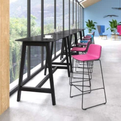 TWIST&SIT Barhocker | Kufengestell, 635 Mm Sitzhöhe, Wollbezug VELITO -Möbel Pro Verkauf Barhocker TWISTundSIT 84 cm Fussgestell Kufengestell Tresenhocker Hocker Hochstuhl 4 1