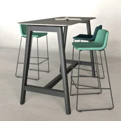 TWIST&SIT Barhocker | Kufengestell, 735 Mm Sitzhöhe, Wollbezug VELITO