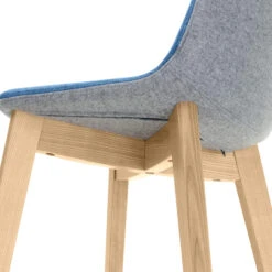 TWIST&SIT Barhocker | Massivholz-Gestell, 735 Mm Sitzhöhe, Wollbezug SYNERGY -Möbel Pro Verkauf Barhocker TWISTundSIT 94 cm Hoehe 4 Fussgestell Echtholz Tresenhocker Hochstuhl Hocker 9 1