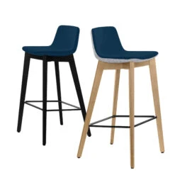 TWIST&SIT Barhocker | Massivholz-Gestell, 735 Mm Sitzhöhe, Wollbezug VELITO -Möbel Pro Verkauf Barhocker TWISTundSIT 94 cm Hoehe 4 Fussgestell Echtholz Tresenhocker Hocker Hochstuhl 18