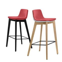 TWIST&SIT Barhocker | Massivholz-Gestell, 735 Mm Sitzhöhe, Wollbezug SYNERGY -Möbel Pro Verkauf Barhocker TWISTundSIT 94 cm Hoehe 4 Fussgestell Echtholz Tresenhocker Hocker Hochstuhl 37
