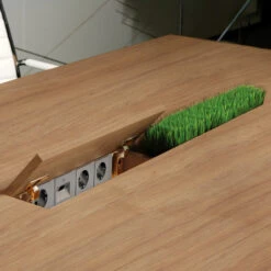 AIR Konferenztisch | Elektrifiziert, 2200 X 1300 Mm (6 - 8 Personen), Bernsteineiche -Möbel Pro Verkauf Besprechungstisch Konferenztisch 220x130cm mit Elektrifizierung 2