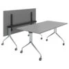 LIBRO Klapptisch | Rollbar, Klappbar, 1600 X 800 Mm, Perlgrau -Möbel Pro Verkauf Besprechungstisch LIBRO 160 x 80 cm Klappbar Rollbar Klapptisch Perlgrau 1