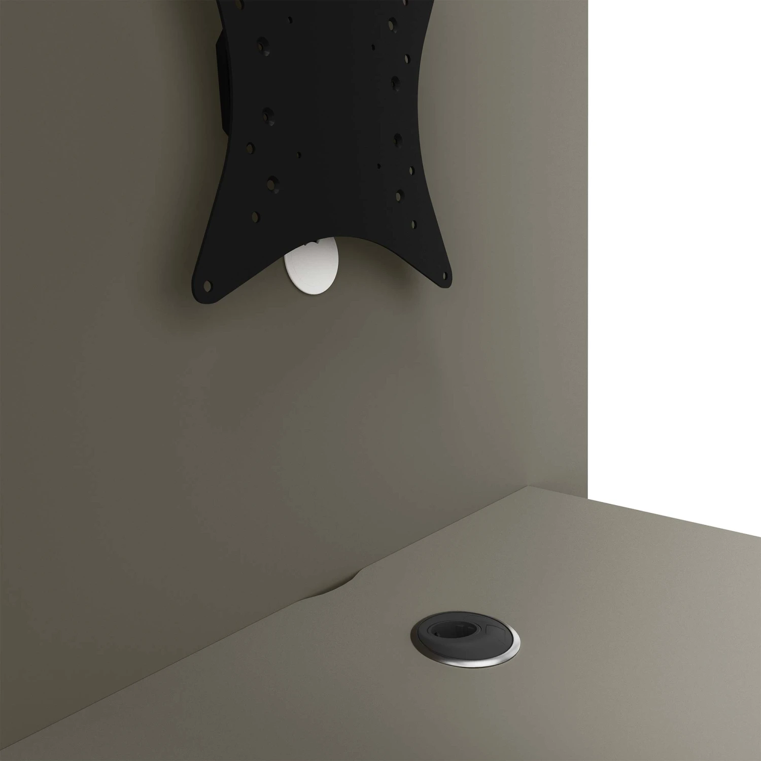 MEDIAWALL Besprechungstisch | Multimedia-Präsentation, Monitorhalterung, Steckdose Integriert, 1932 X 1200 Mm, Cubanitgrau 5 MEDIAWALL Besprechungstisch | Multimedia-Präsentation, Monitorhalterung, Steckdose Integriert, 1932 X 1200 Mm, Cubanitgrau – Bild 3