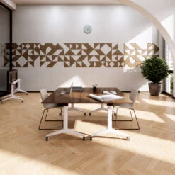 SAVIO Klapptisch | Rollbar, Klappbar, 1600 X 800 Mm, Nussbaum -Möbel Pro Verkauf Besprechungstisch SAVIO 160 x 80 cm Klappbar Rollbar Klapptisch Nussbaum Mobiler Tisch Mara Konferenztisch 2